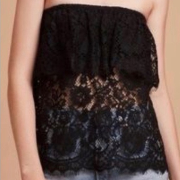 SOLD.      Soft Wilfred lined cream lace top. Size M - Picture 1 of 11